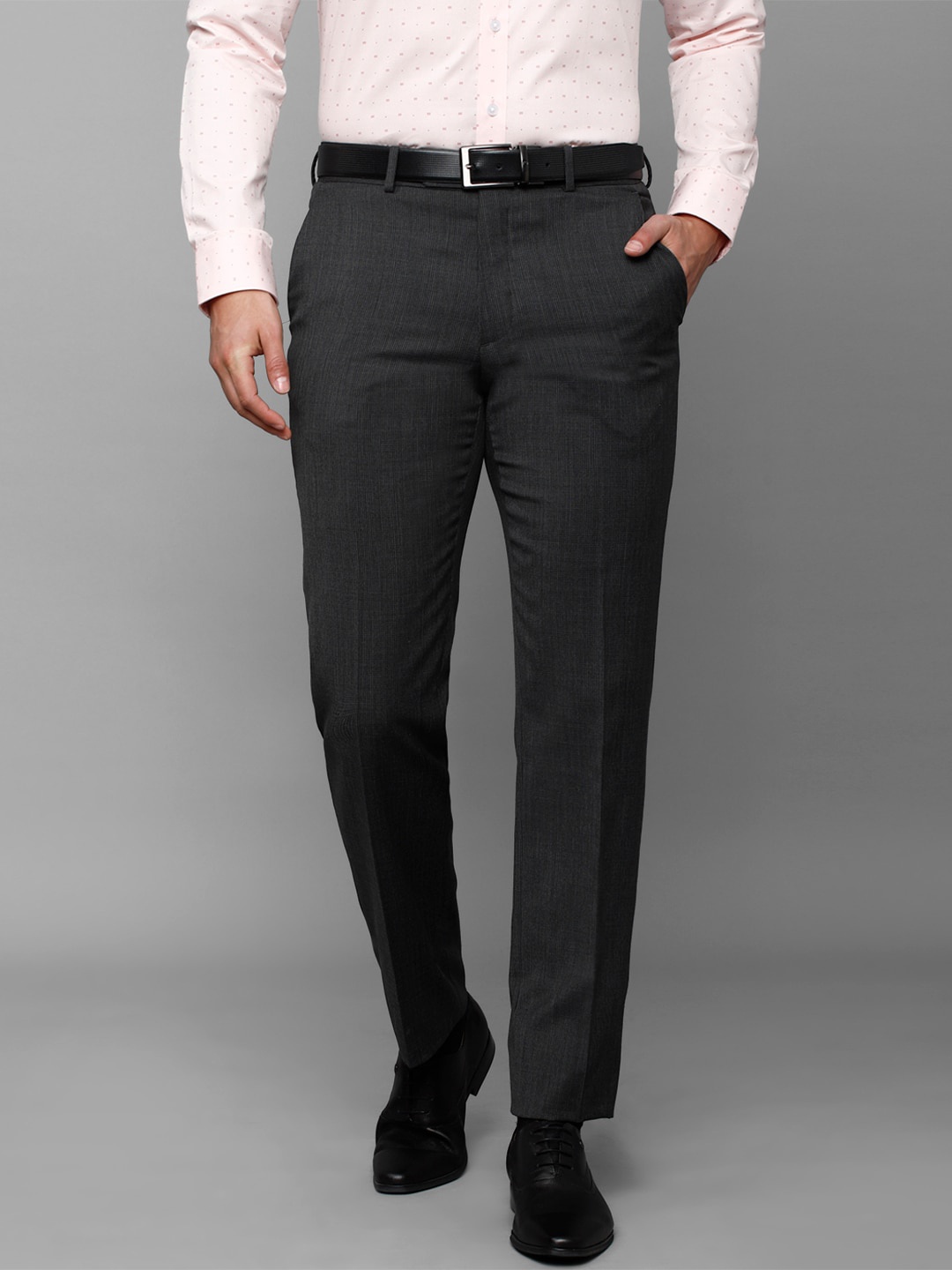 

Luxure by Louis Philippe Men Slim Fit Formal Trousers, Grey