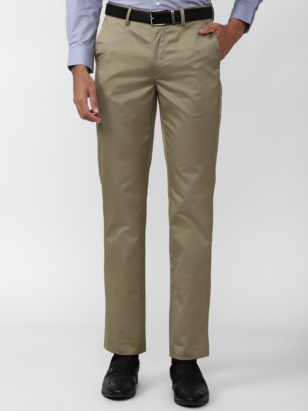 

Peter England Casuals Men Formal Trousers, Beige
