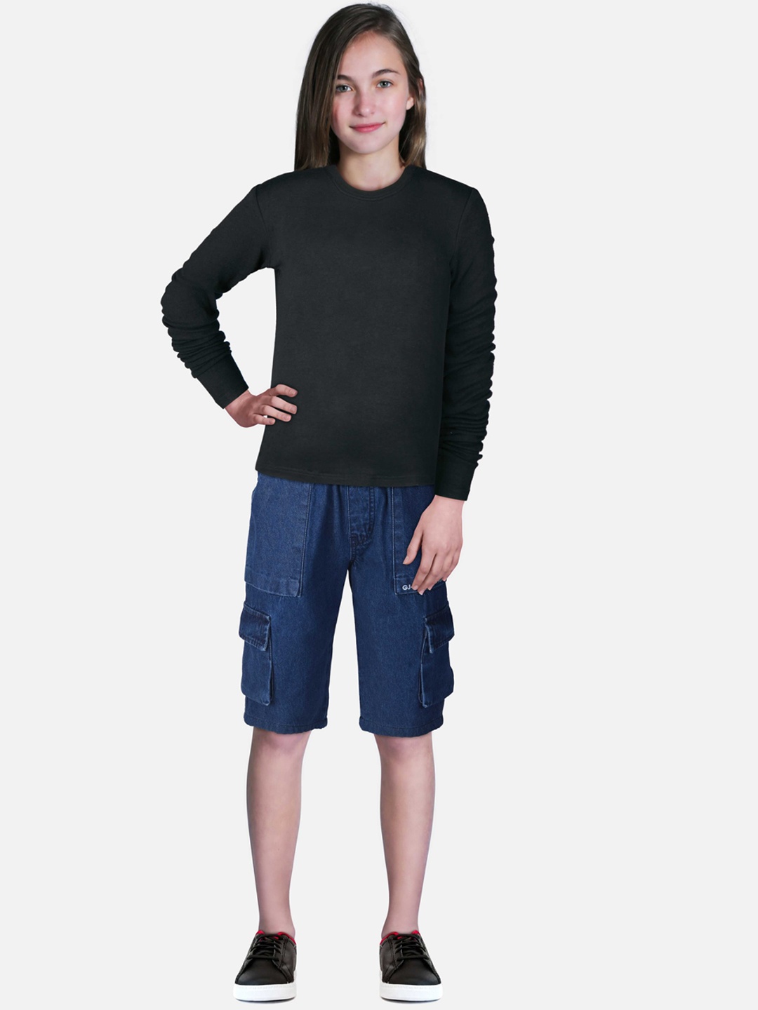

Gini and Jony Boys Denim Cargo Shorts, Navy blue