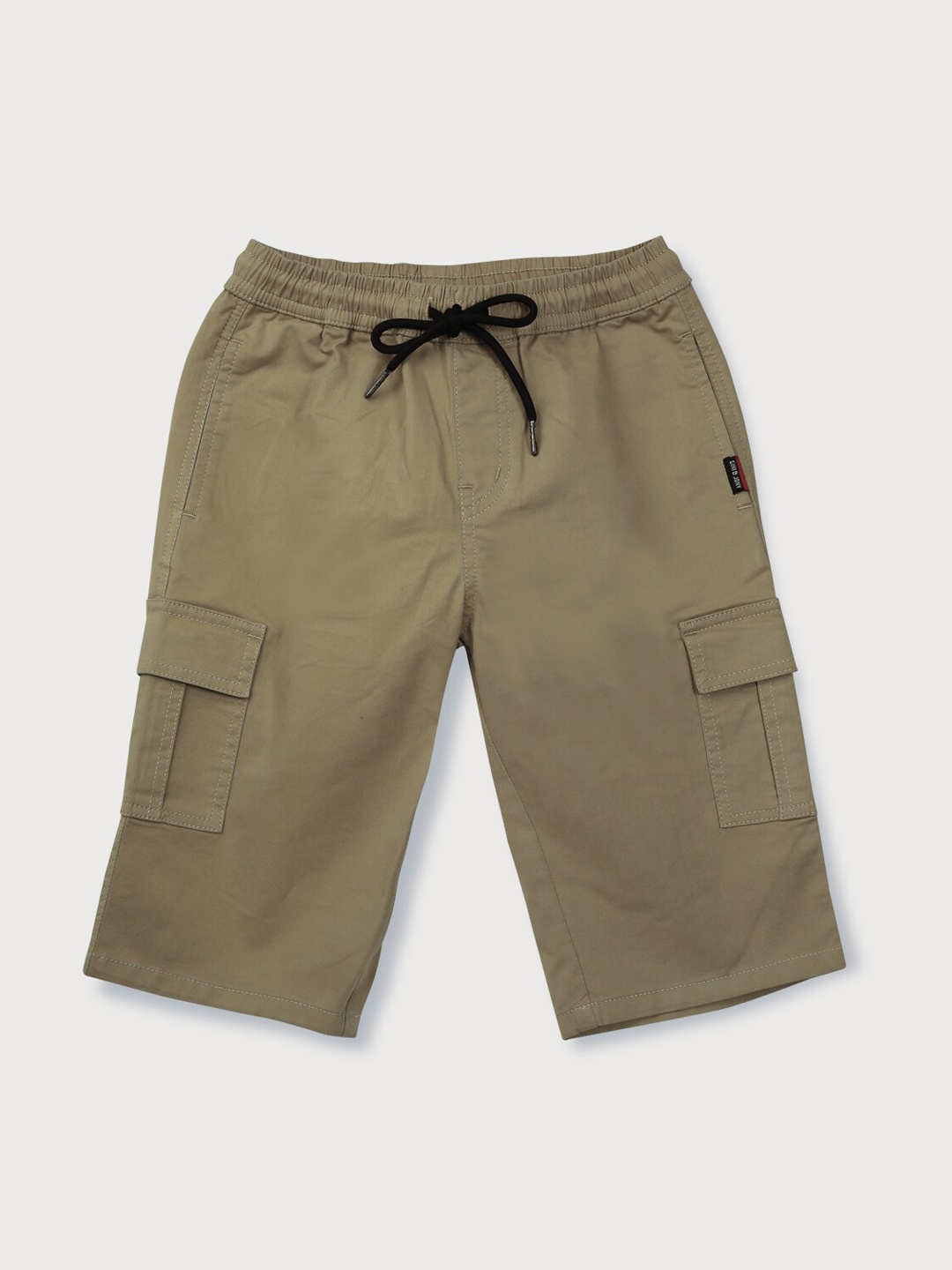 

Gini and Jony Boys Mid-Rise Cotton Cargo Shorts, Khaki