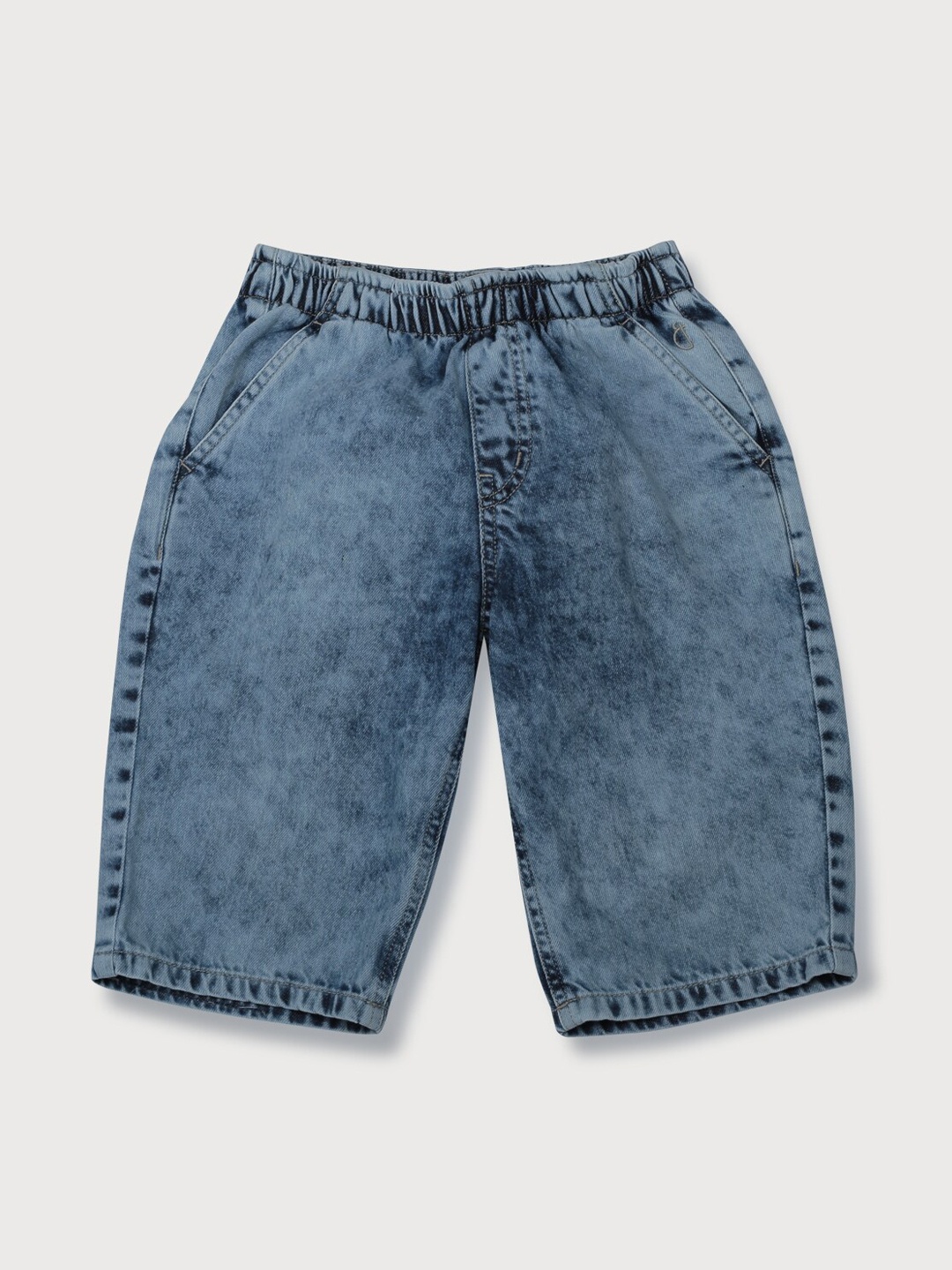 

Gini and Jony Boys Mid-Rise Washed Denim Shorts, Blue