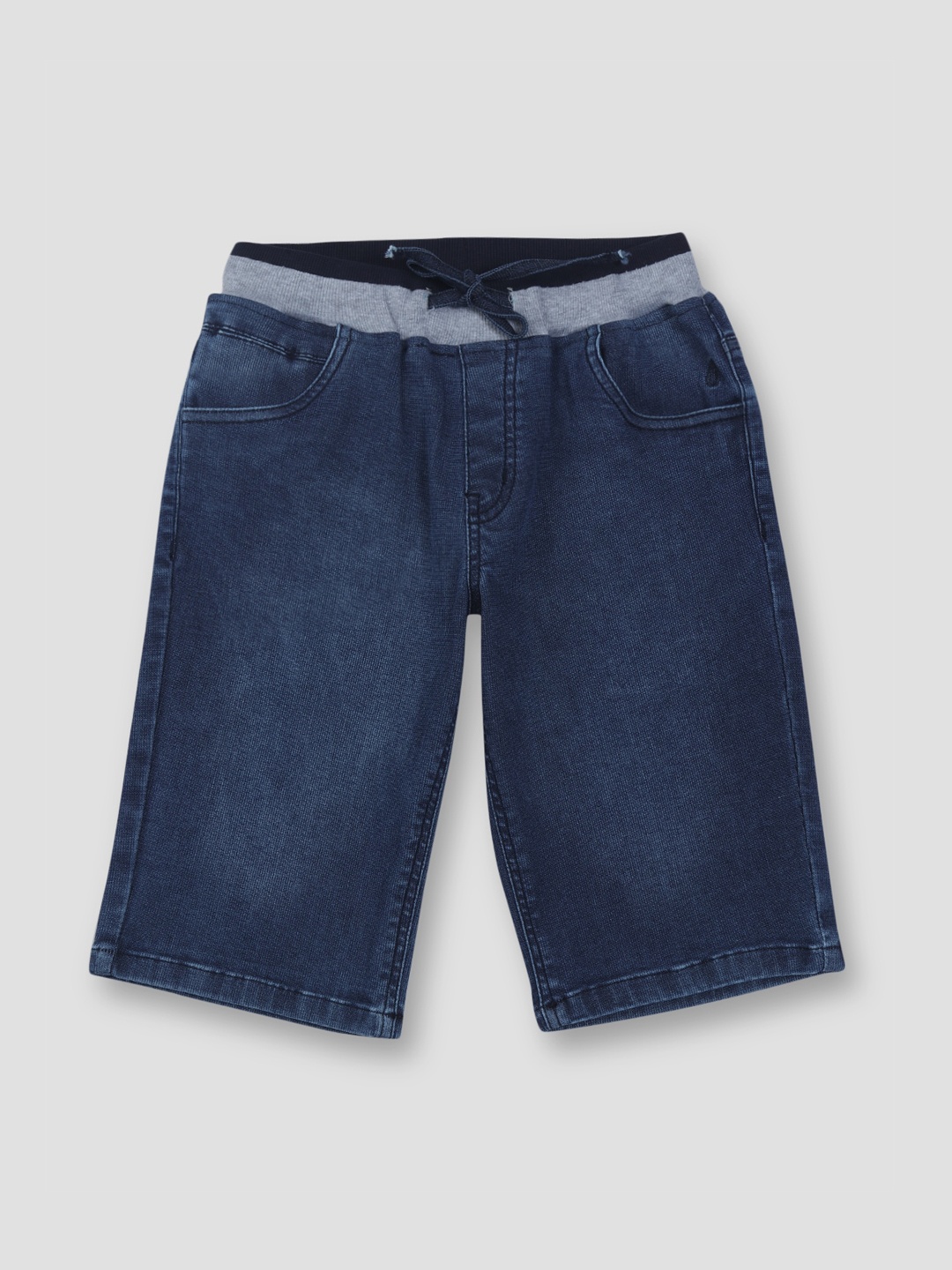 

Gini and Jony Boys Mid-Rise Washed Denim Shorts, Navy blue