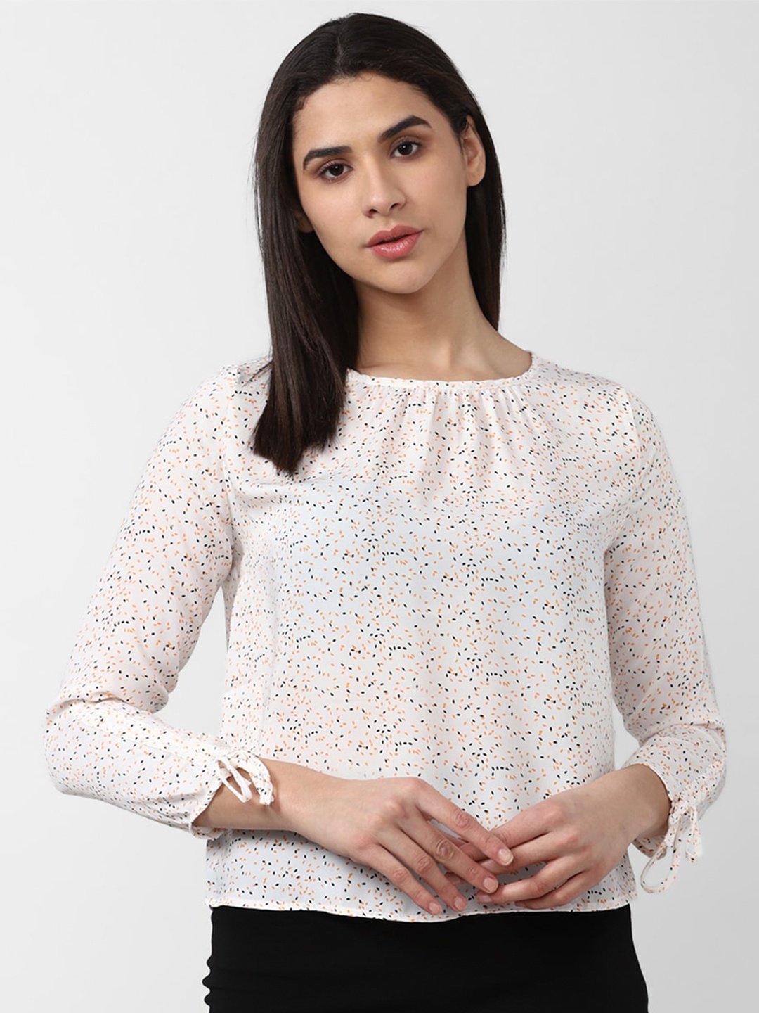 

Van Heusen Woman Printed Formal Top, Cream