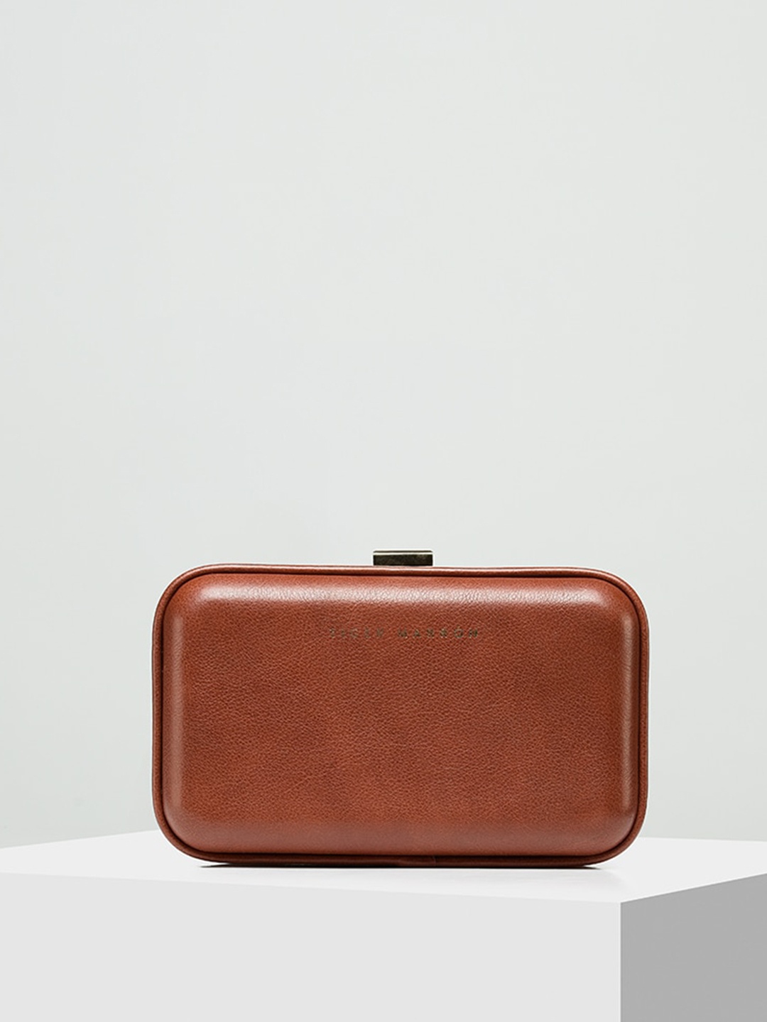

TIGER MARRON Leather Structured Sling Bag, Brown