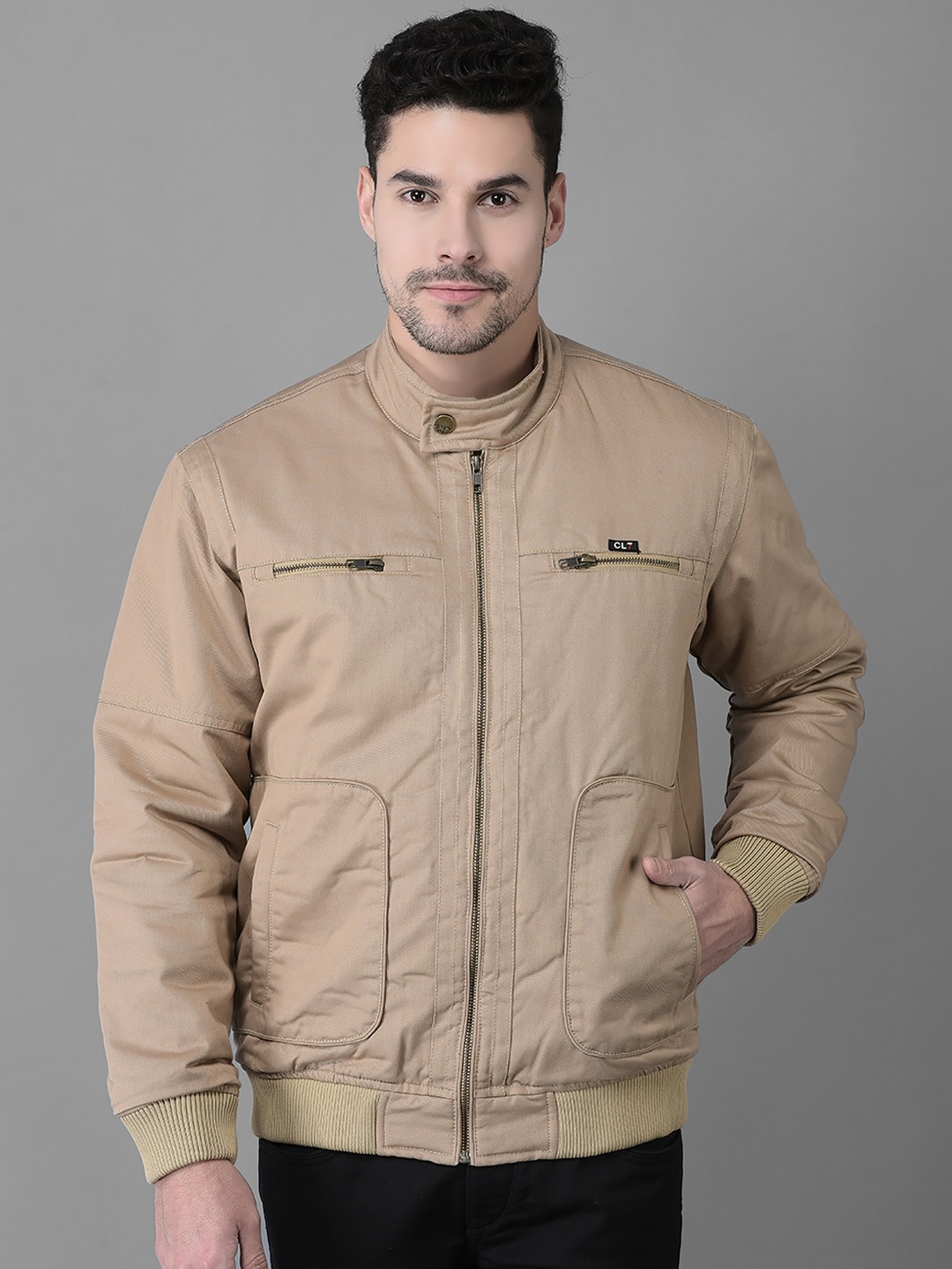 

Canary London Men Cotton Lightweight Bomber Jacket, Khaki
