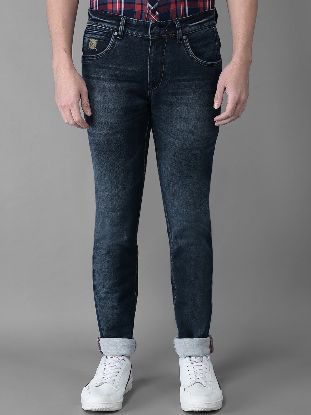 

Canary London Men Skinny Fit Low-Rise Stretchable Jeans, Navy blue