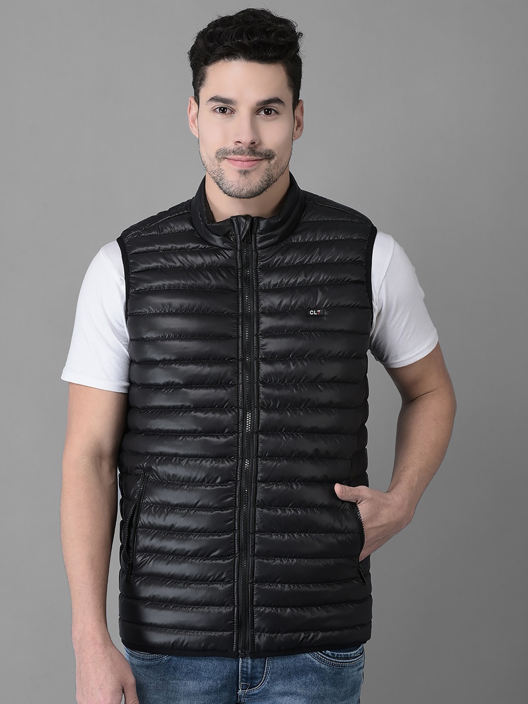 

Canary London Sleeveless Lightweight Puffer Jacket, Black