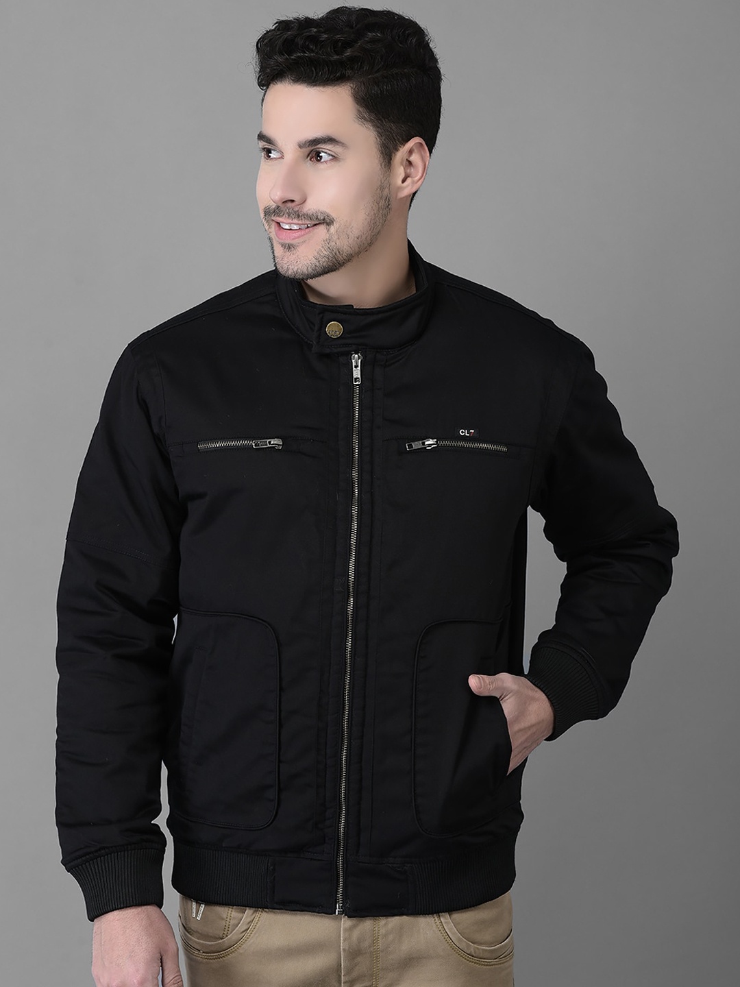 

Canary London Men Lightweight Bomber Jacket, Black