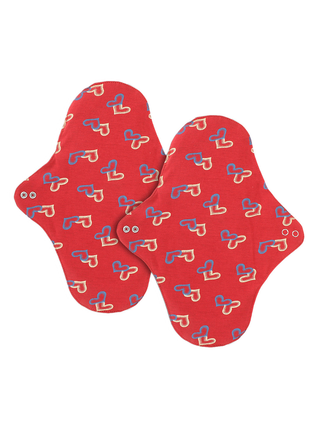 

CareDone Set of 2 Ultra Thin 4-Layered Rash Free Reusable Sanitary Cloth Pads - Red