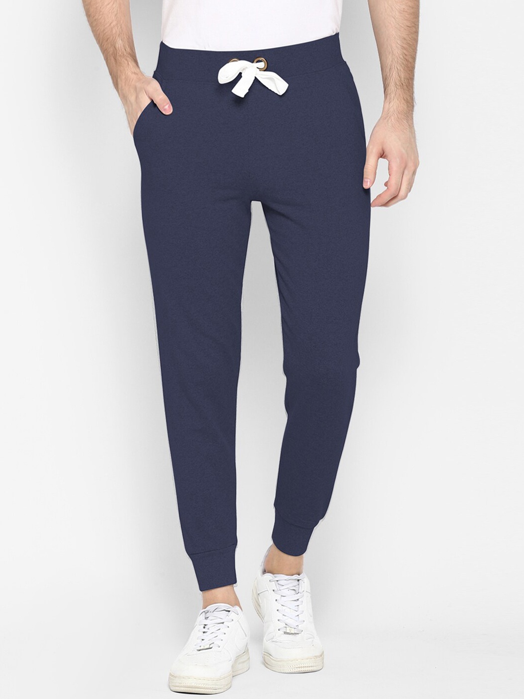 

SHARKTRIBE Men Cotton Regular Fit Joggers, Navy blue