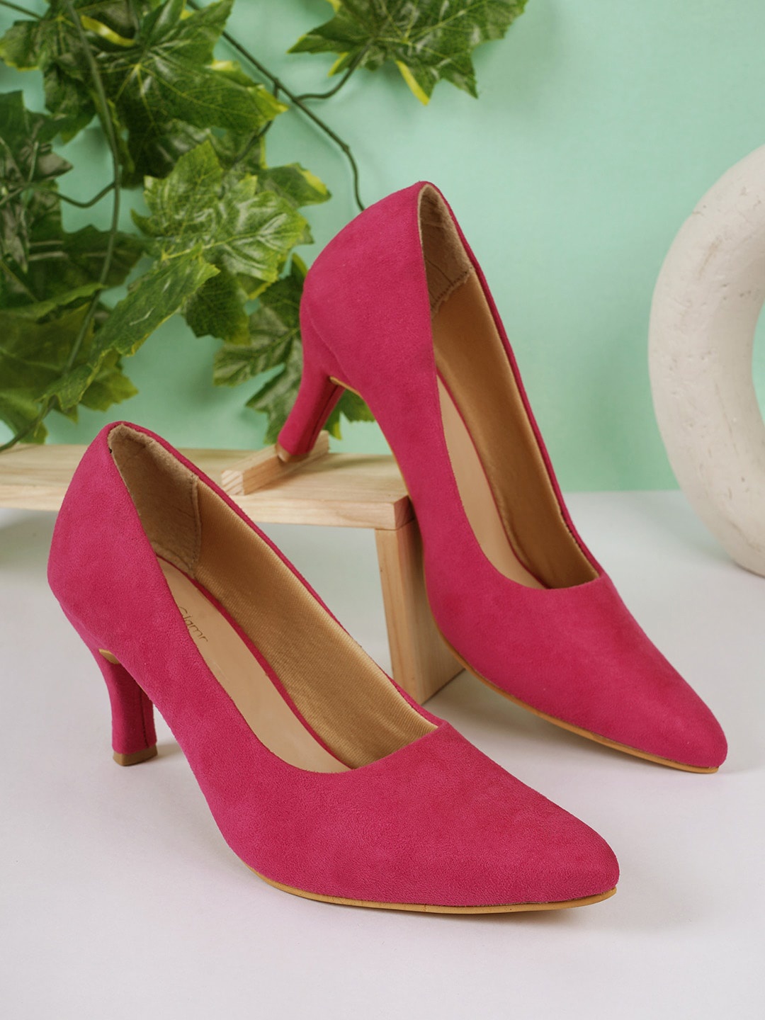 

Get Glamr Suede Kitten Pumps, Pink