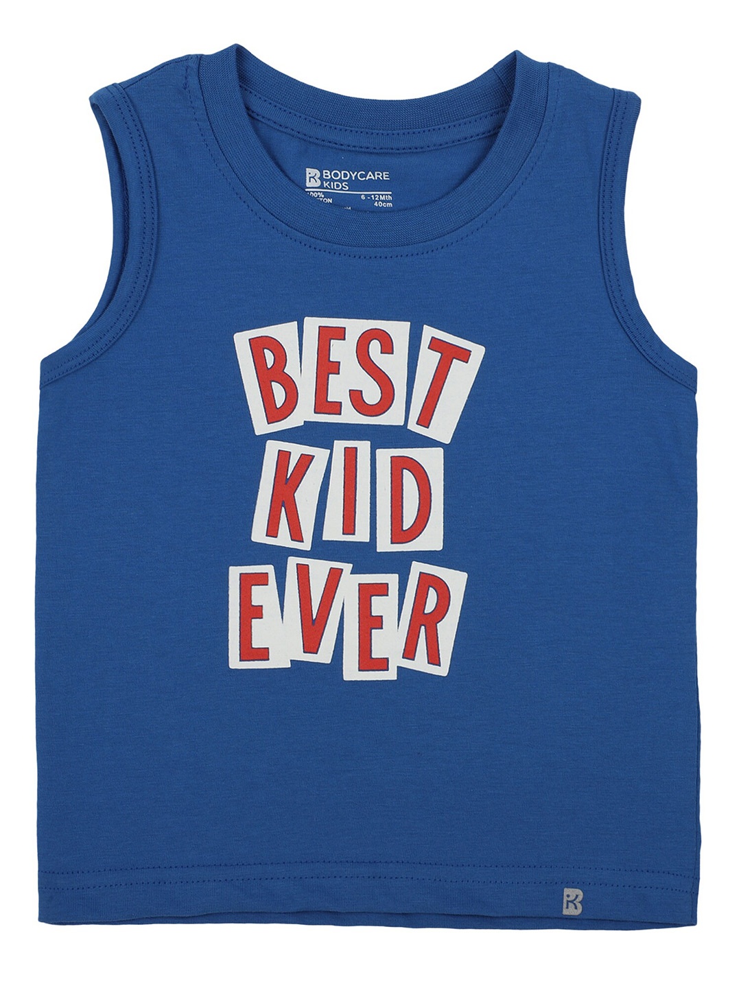 

Bodycare Kids Boys Antiviral & Antibacterial Typography Printed Cotton T-shirt, Blue