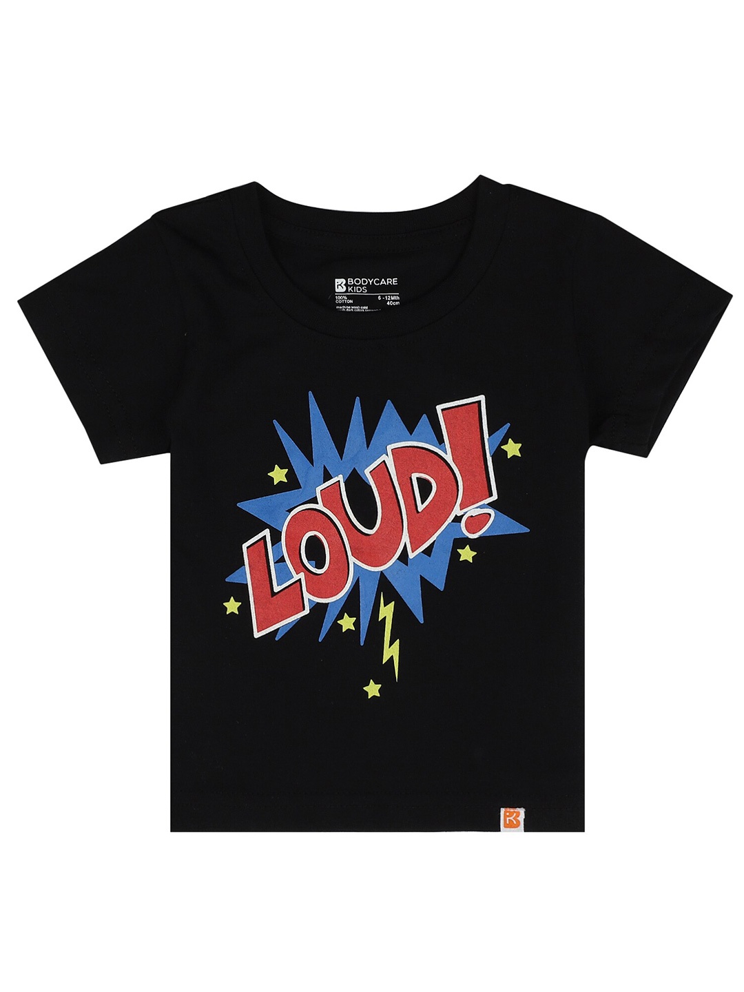 

Bodycare Kids Boys Antiviral & Antibacterial Typography Printed Cotton T-shirt, Black