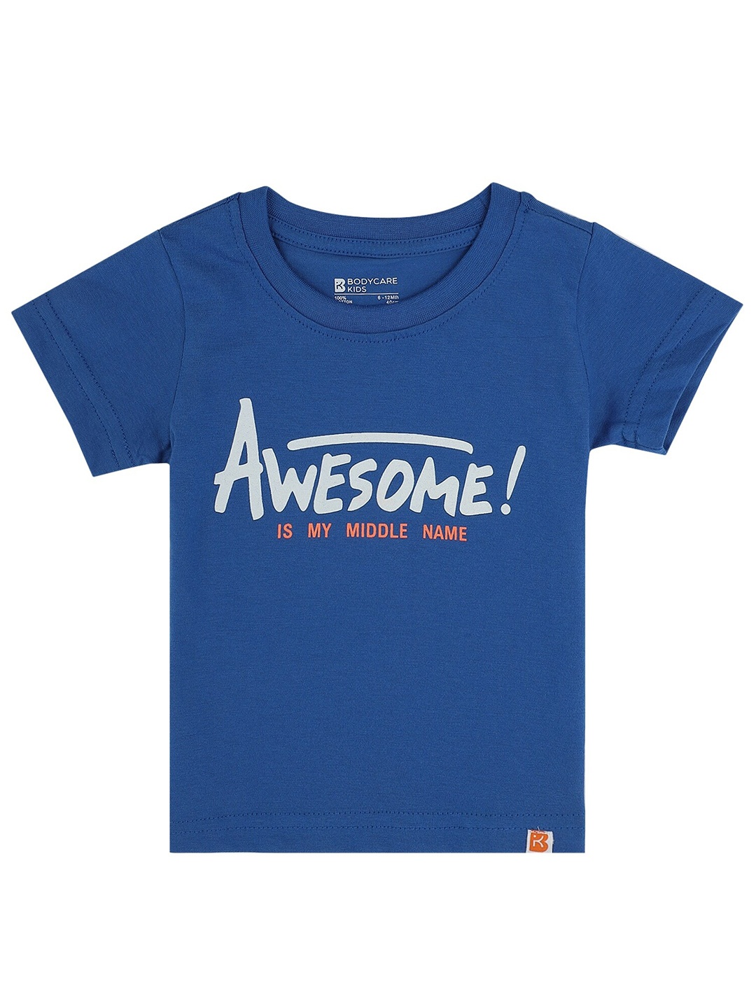 

Bodycare Kids Boys Antiviral & Antibacterial Typography Printed Cotton T-shirt, Blue