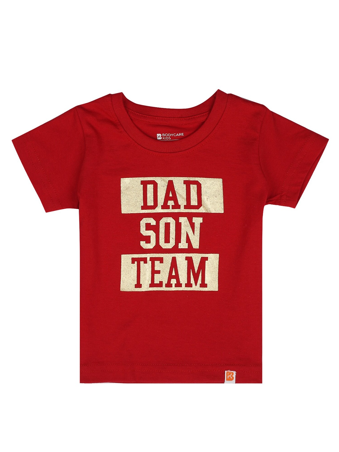 

Bodycare Kids Boys Antiviral & Antibacterial Typography Printed Cotton T-shirt, Red