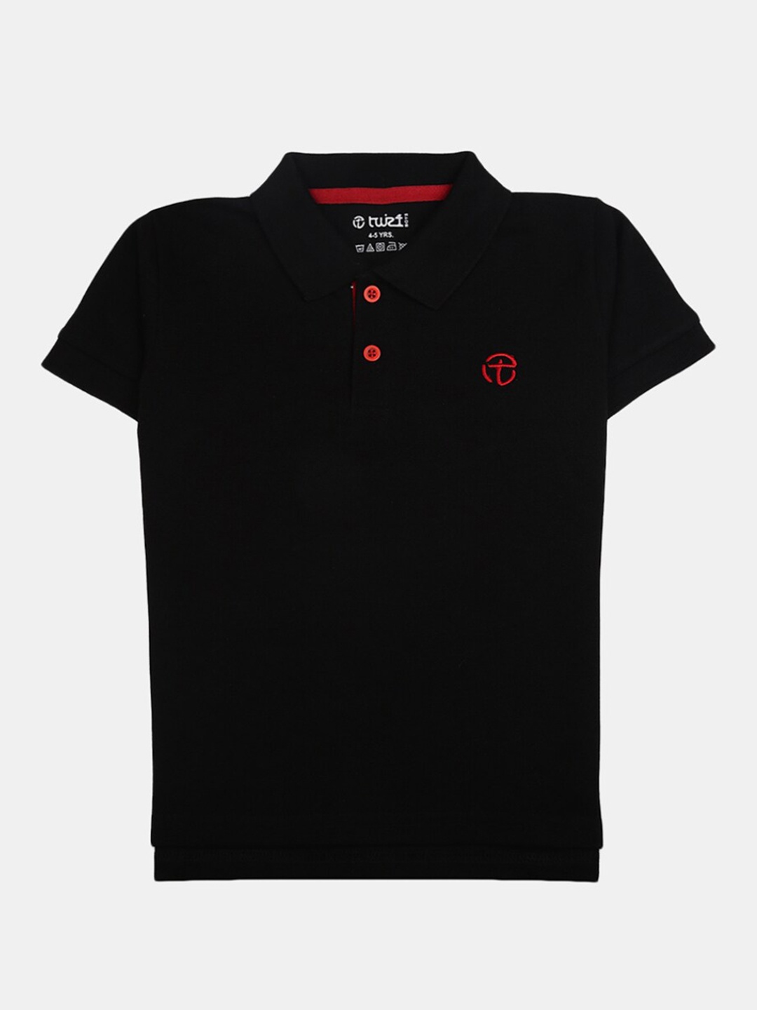 

V-Mart Boys Polo Collar Regular Fit T-shirt, Black