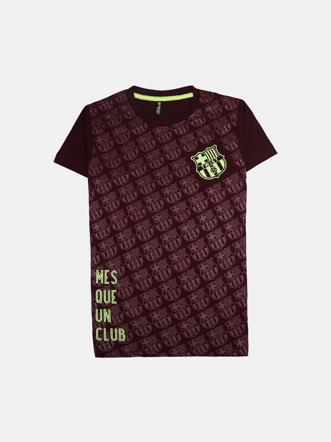 

V-Mart Boys Printed Cotton T-shirt, Maroon