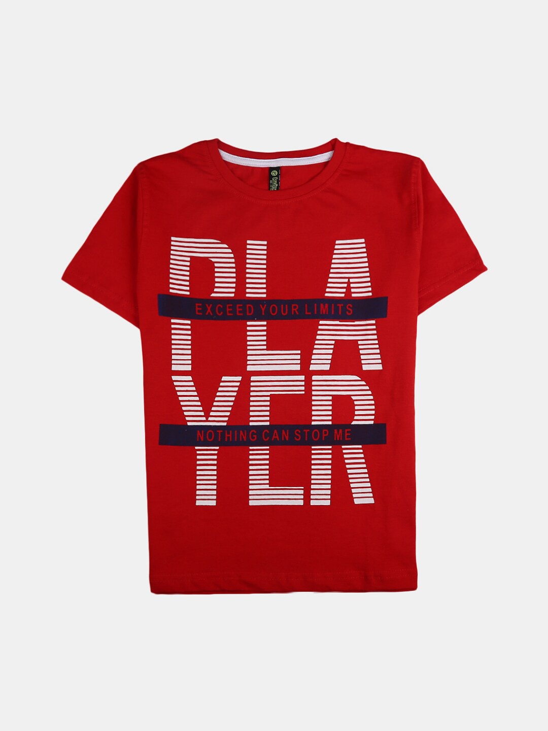 

V-Mart Boys Typography Printed Cotton T-shirt, Red