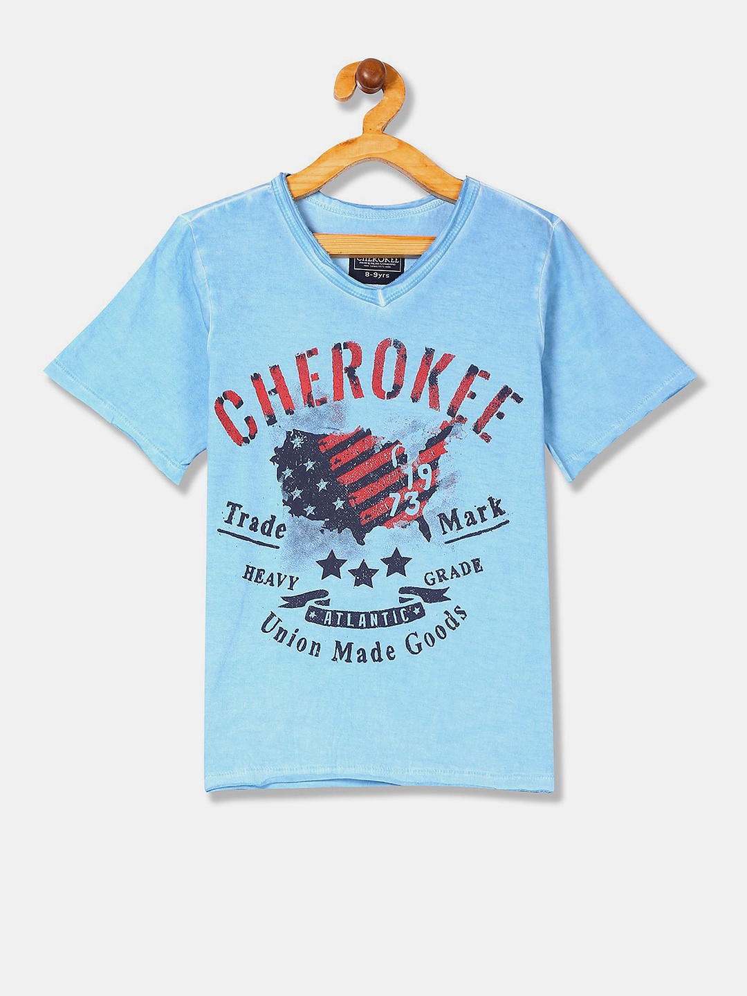 

V-Mart Boys Round Neck Printed Cotton T-shirt, Blue