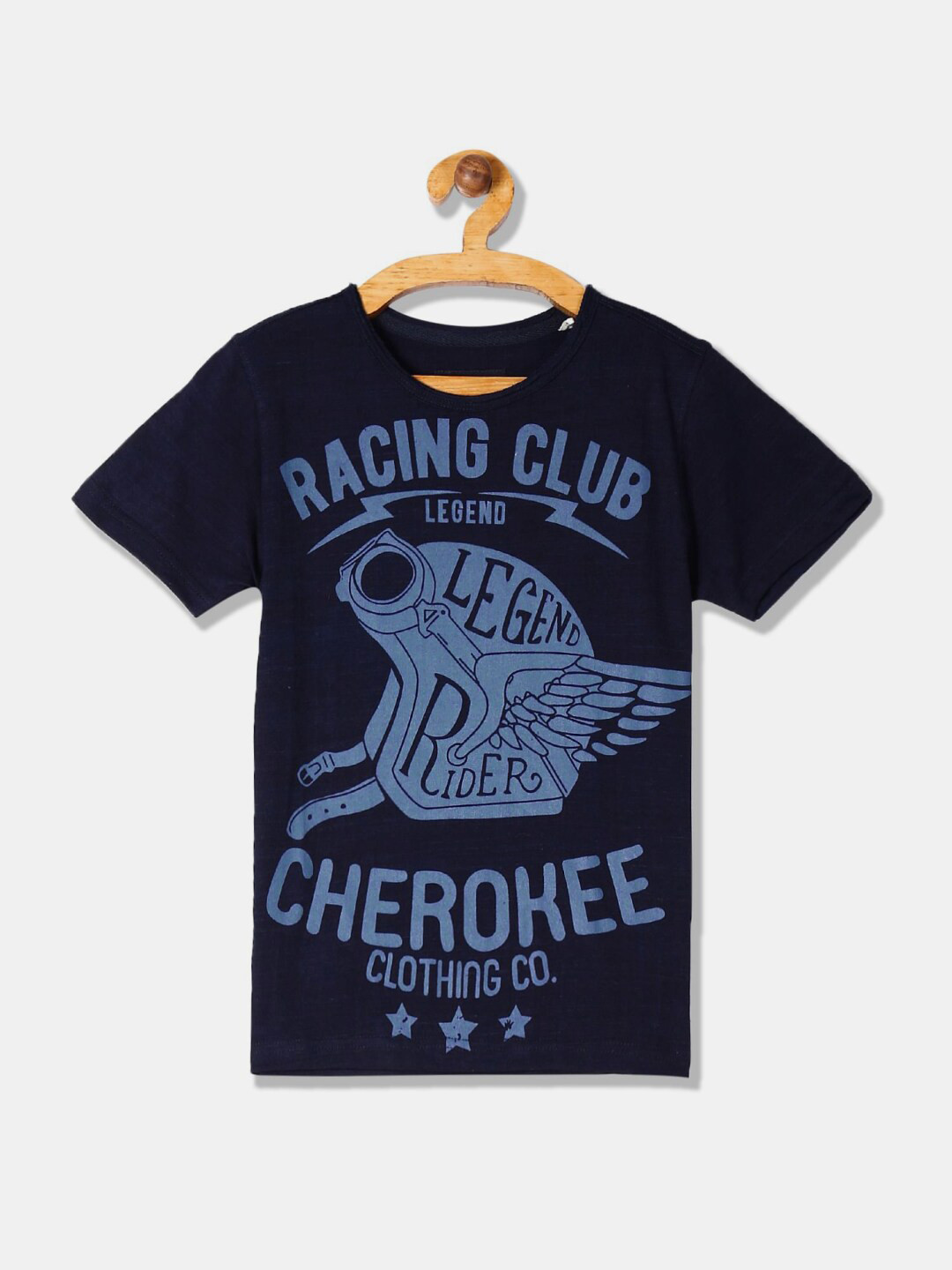 

V-Mart Boys Graphic Printed Cotton T-shirt, Navy blue