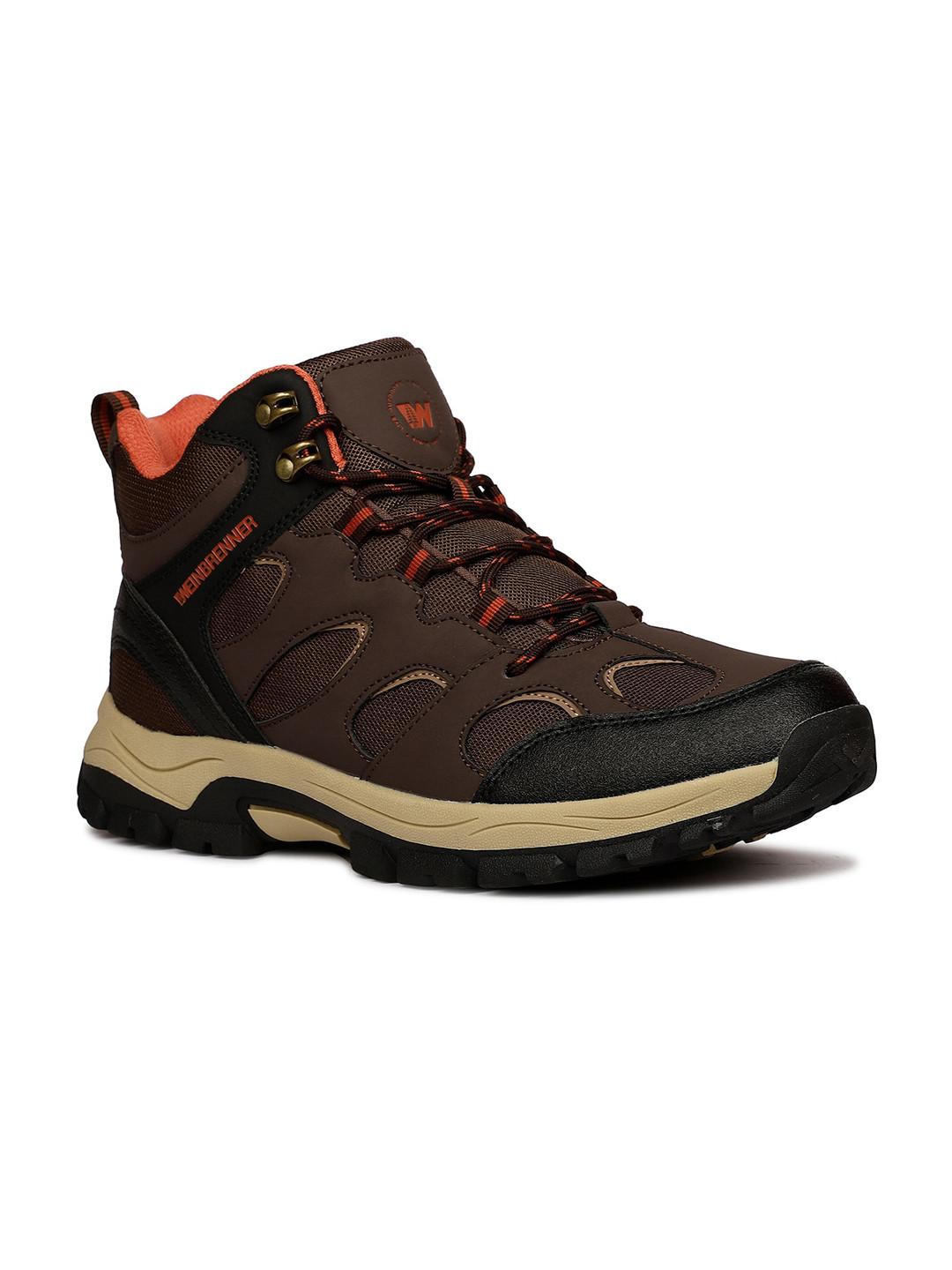 

Weinbrenner Men Woven Design High-Top Sneakers, Brown