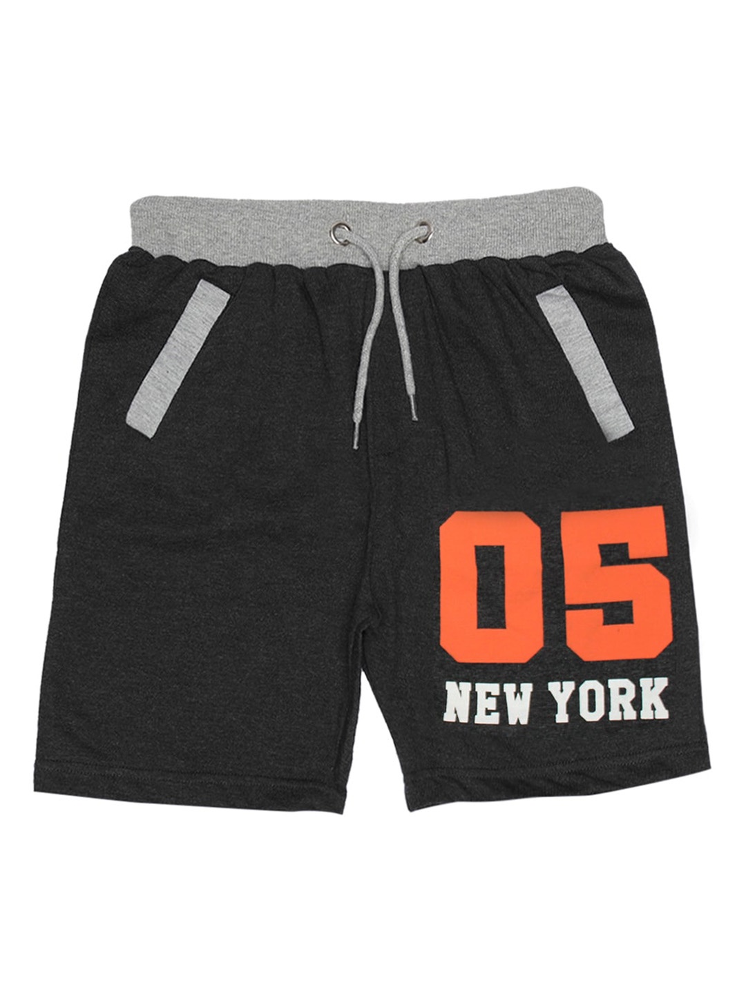 

SHARKTRIBE Boys Typography Cotton Printed Shorts, Black