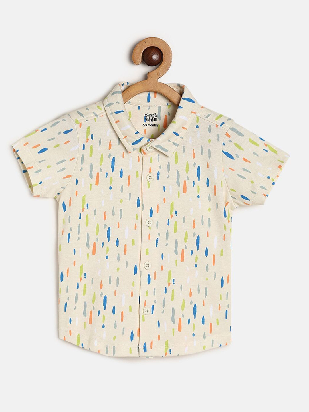 

MINI KLUB Boys Conversational Printed Casual otton Shirt, Pink