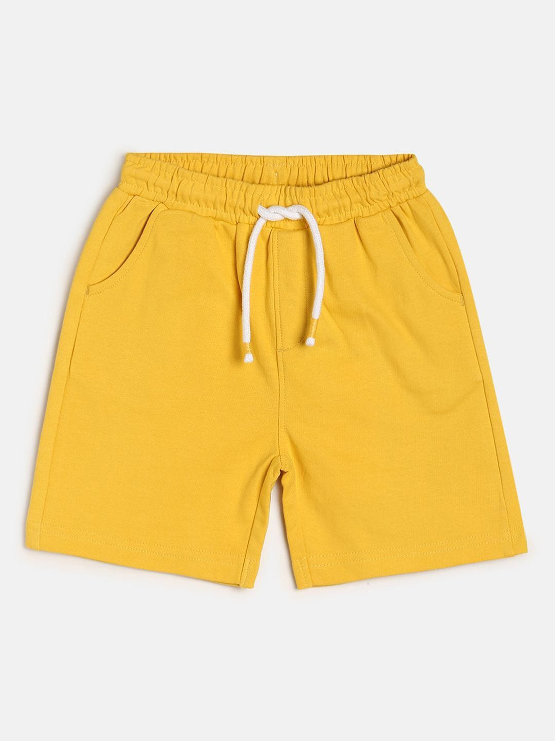 

MINI KLUB Boys Mid-Rise Cotton Shorts, Yellow
