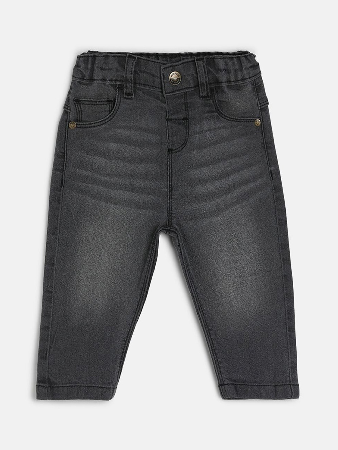 

MINI KLUB Infant Boys Mid-Rise Low Distress Light Fade Jeans, Grey