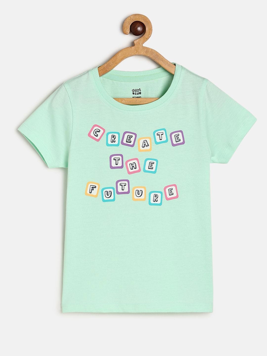 

MINI KLUB Girls Print Cotton Top, Green