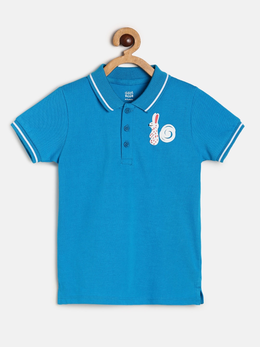 

MINI KLUB Boys Polo Collar Pure Cotton T-shirt, Blue