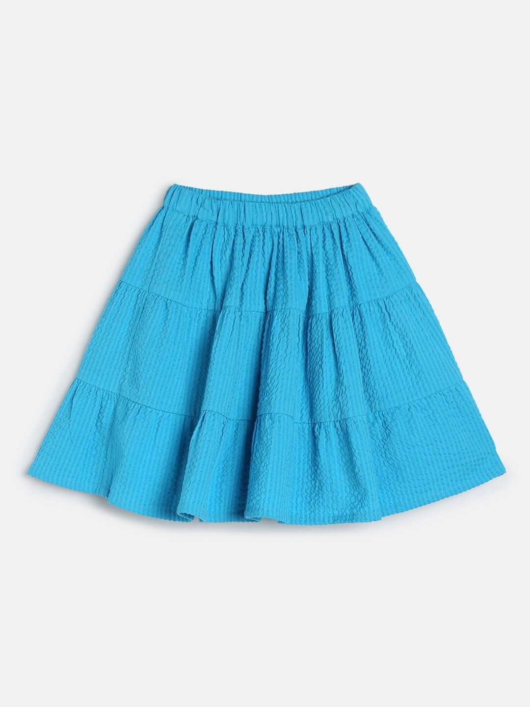 

MINI KLUB Girls Cotton Flared Mini Skirt, Blue