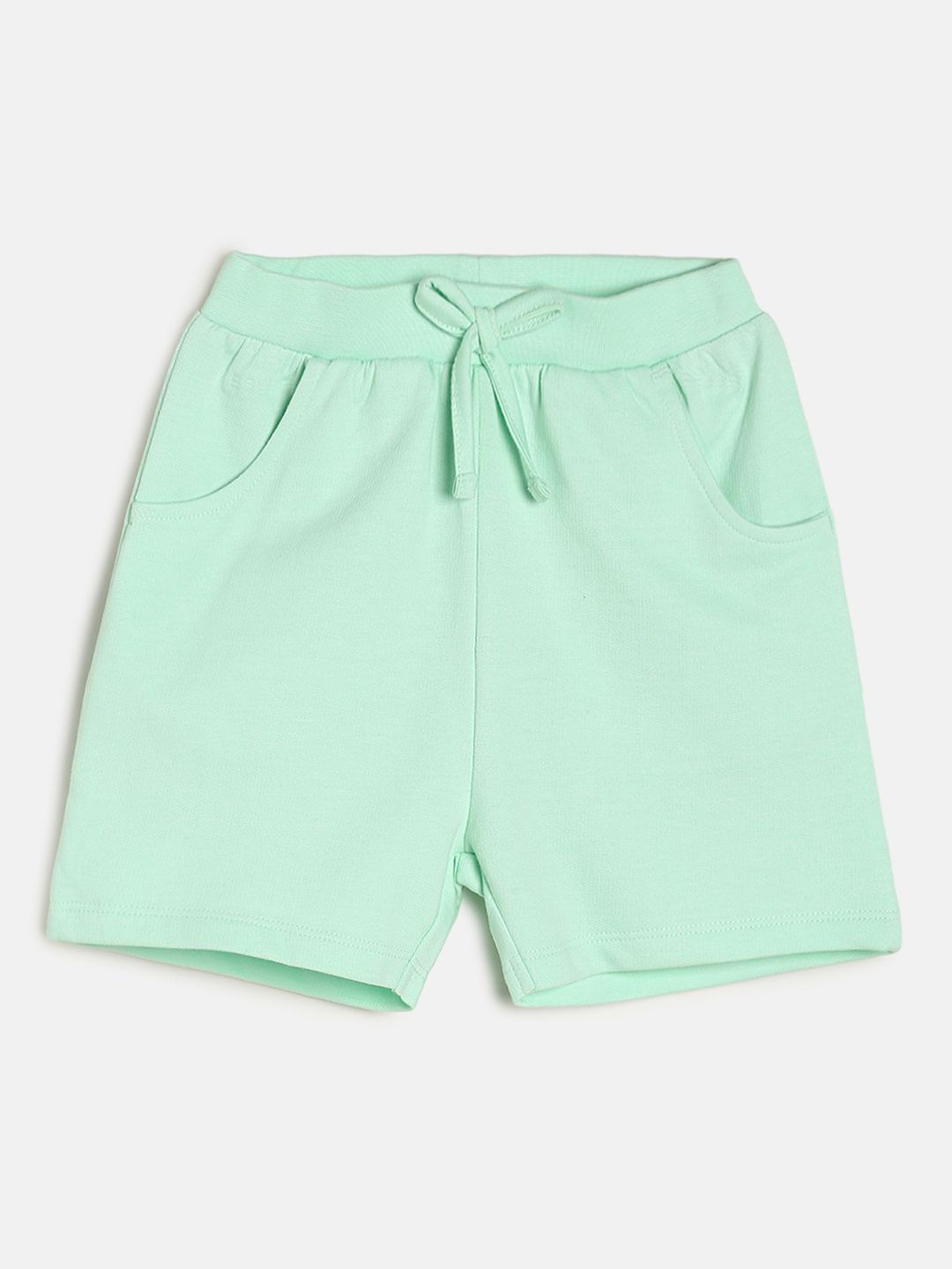 

MINI KLUB Girls Cotton Slip-On Regular Fit Shorts, Green