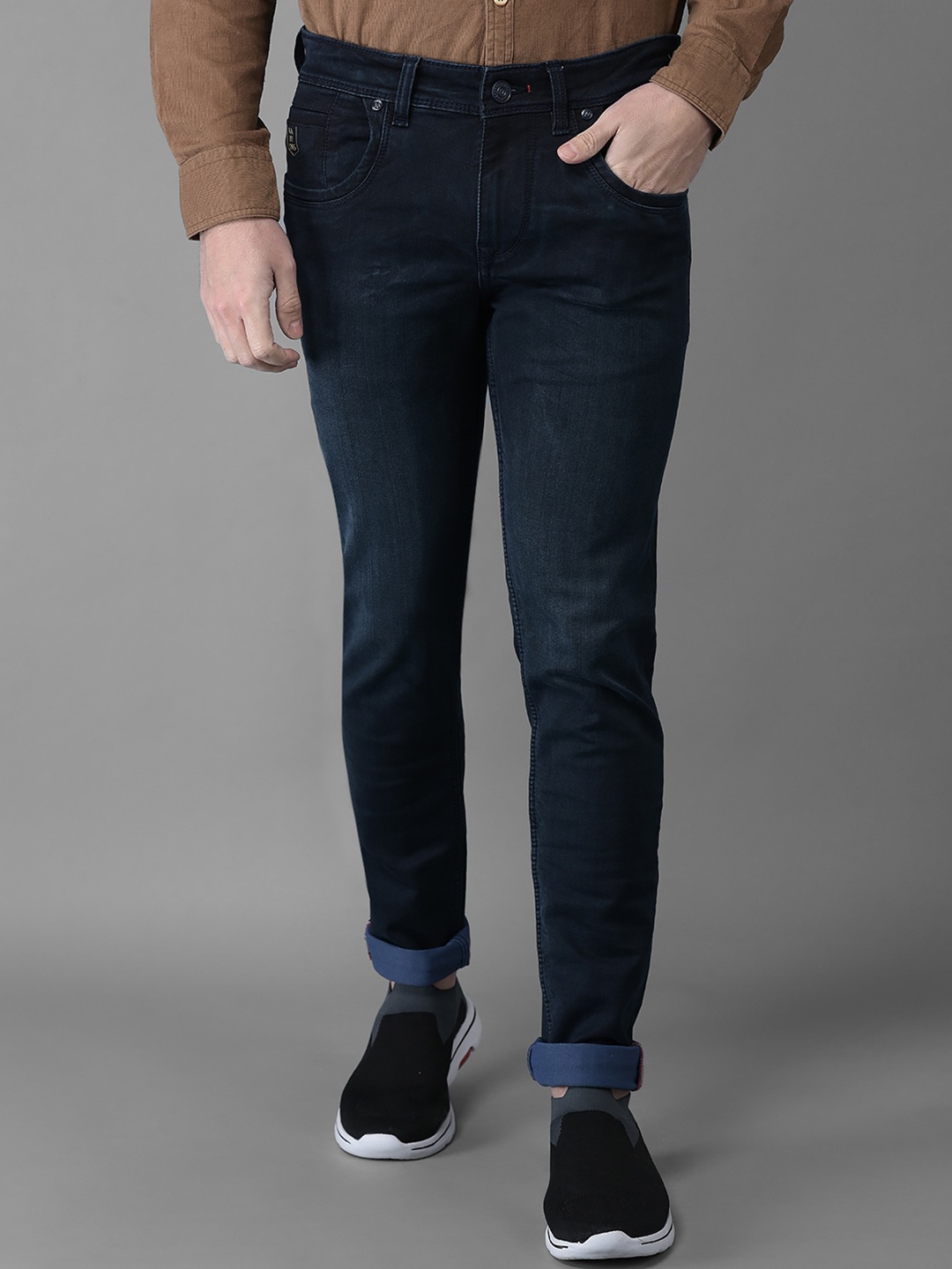 

American Archer Men Skinny Fit Low-Rise Light Fade Stretchable Jeans, Blue