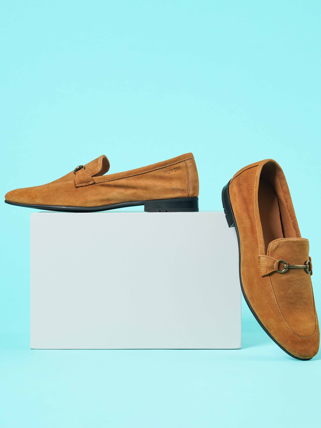 

Ruosh Men Leather Formal Loafers, Tan