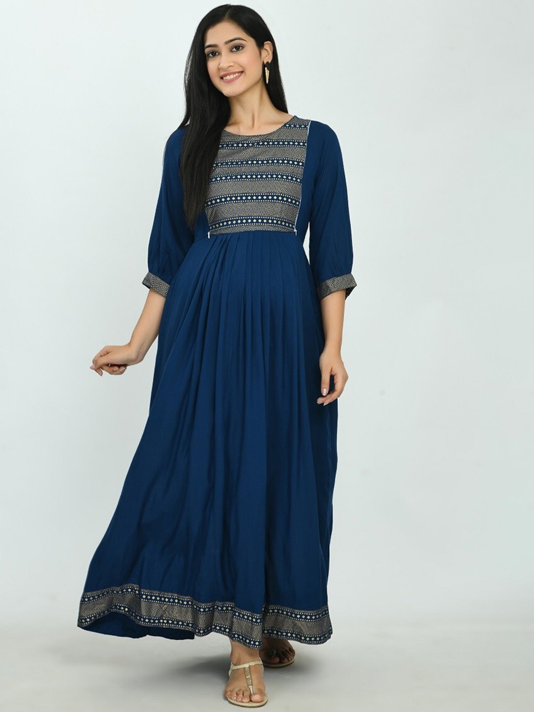 

KALINI Embroidered Anarkali Kurta, Blue