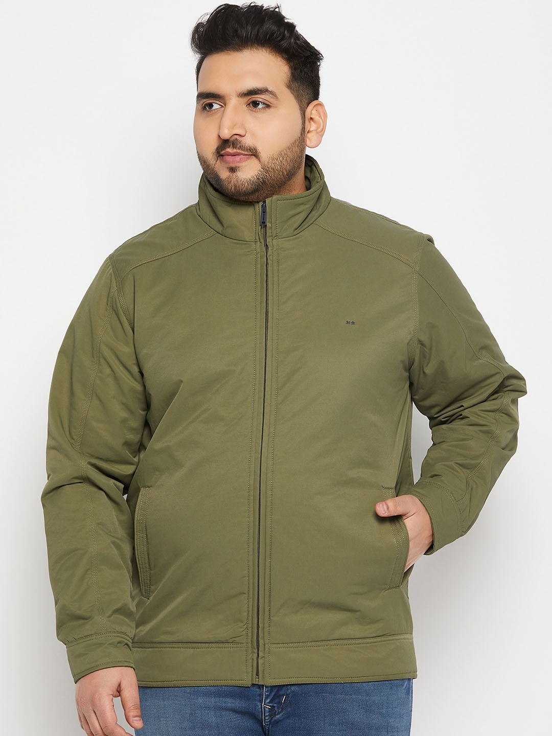 

Okane Men Lightweight Bomber Jacket, Olive