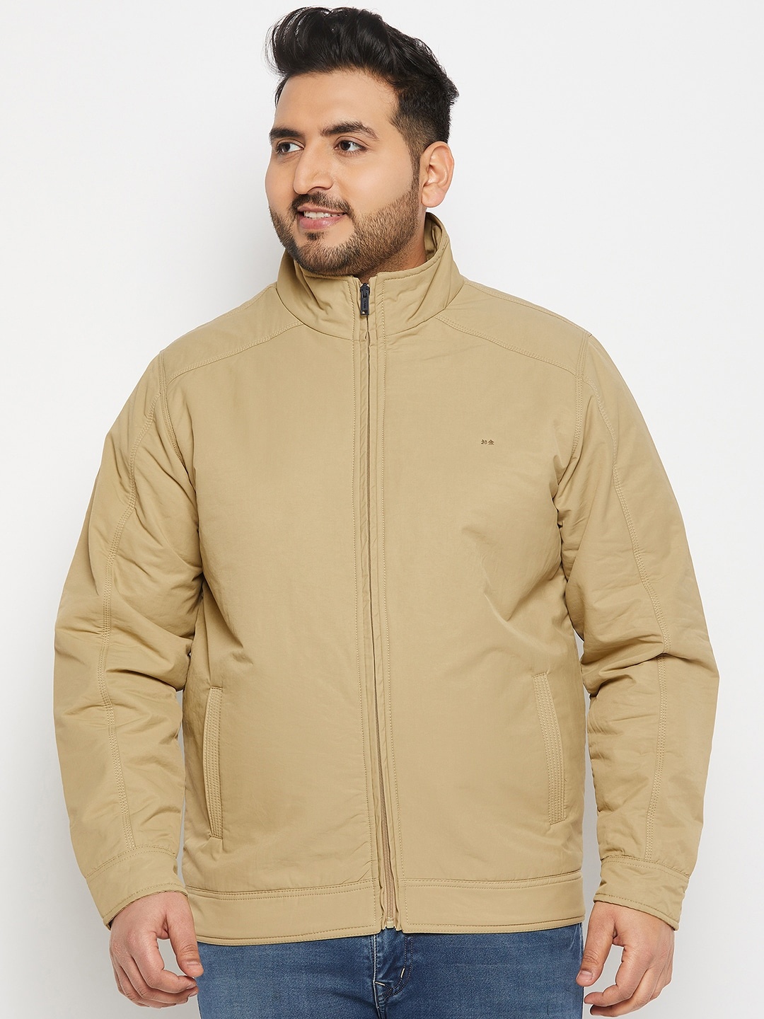 

Okane Men Plus Size Lightweight Padded Jacket, Cream
