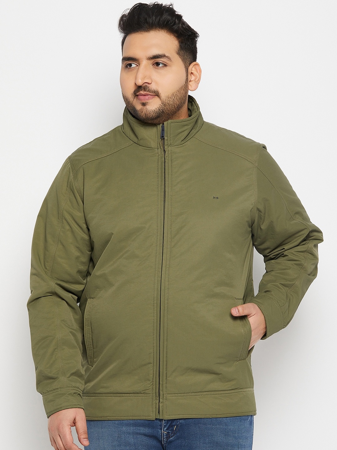 

Okane Men Plus Size Lightweight Padded Jacket, Olive