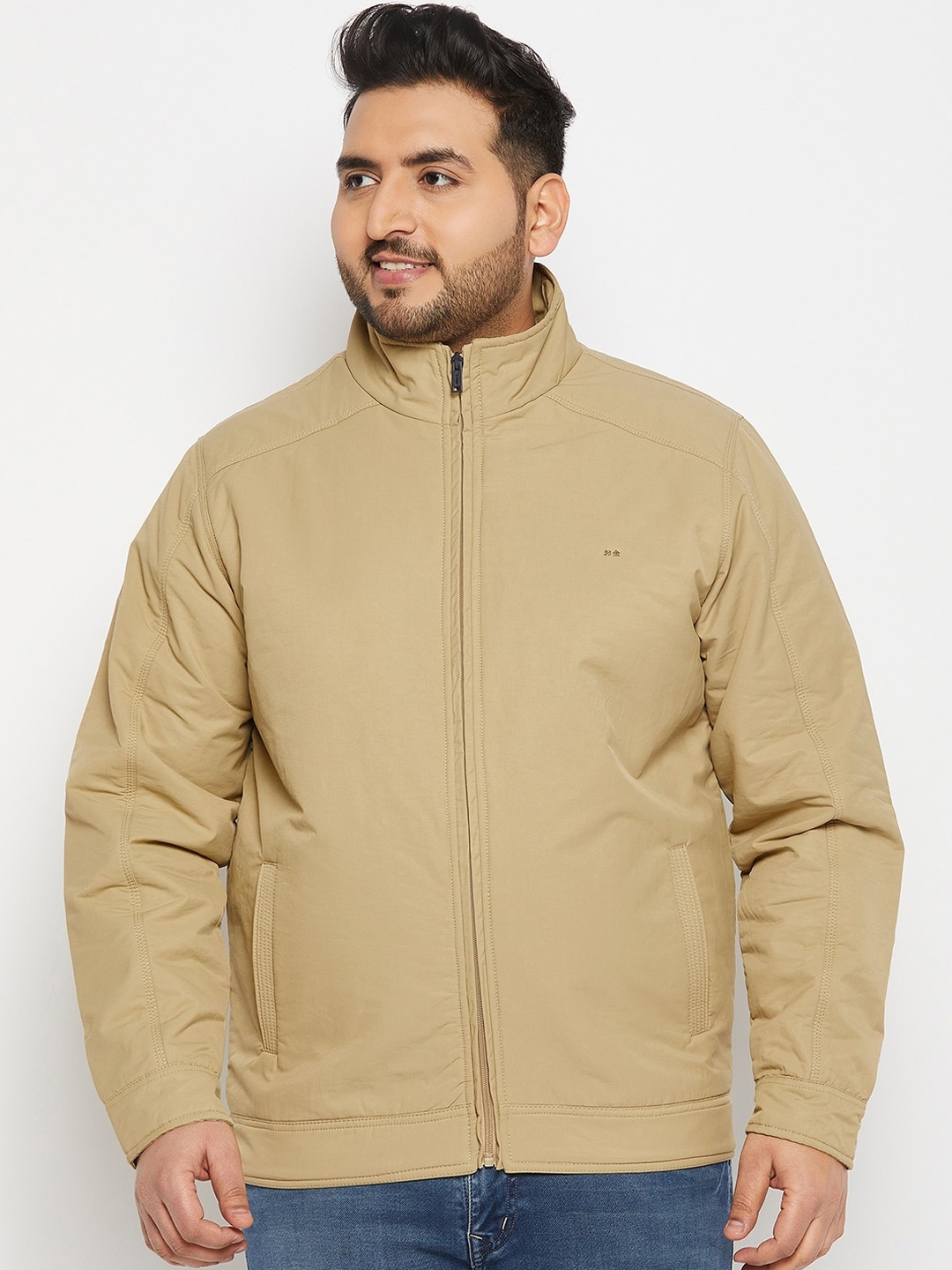 

Okane Men Plus Size Lightweight Padded Jacket, Cream