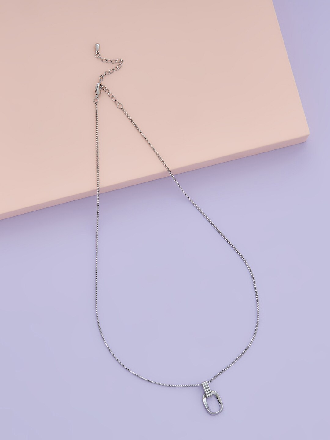 

Kushal's Fashion Jewellery Rhodium-Plated Chain, Silver