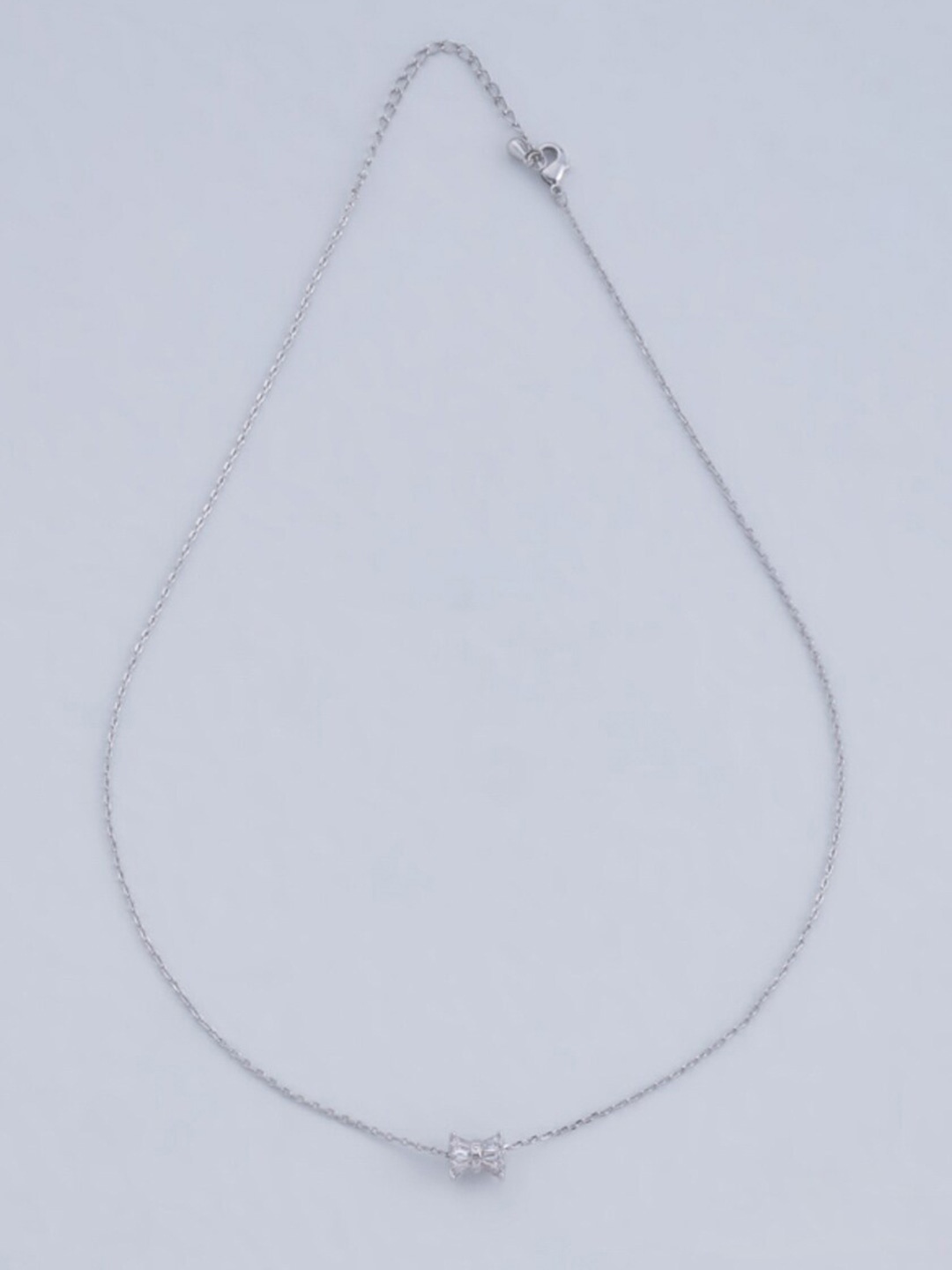 

Kushal's Fashion Jewellery Silver-Toned & White Copper Rhodium-Plated Chain