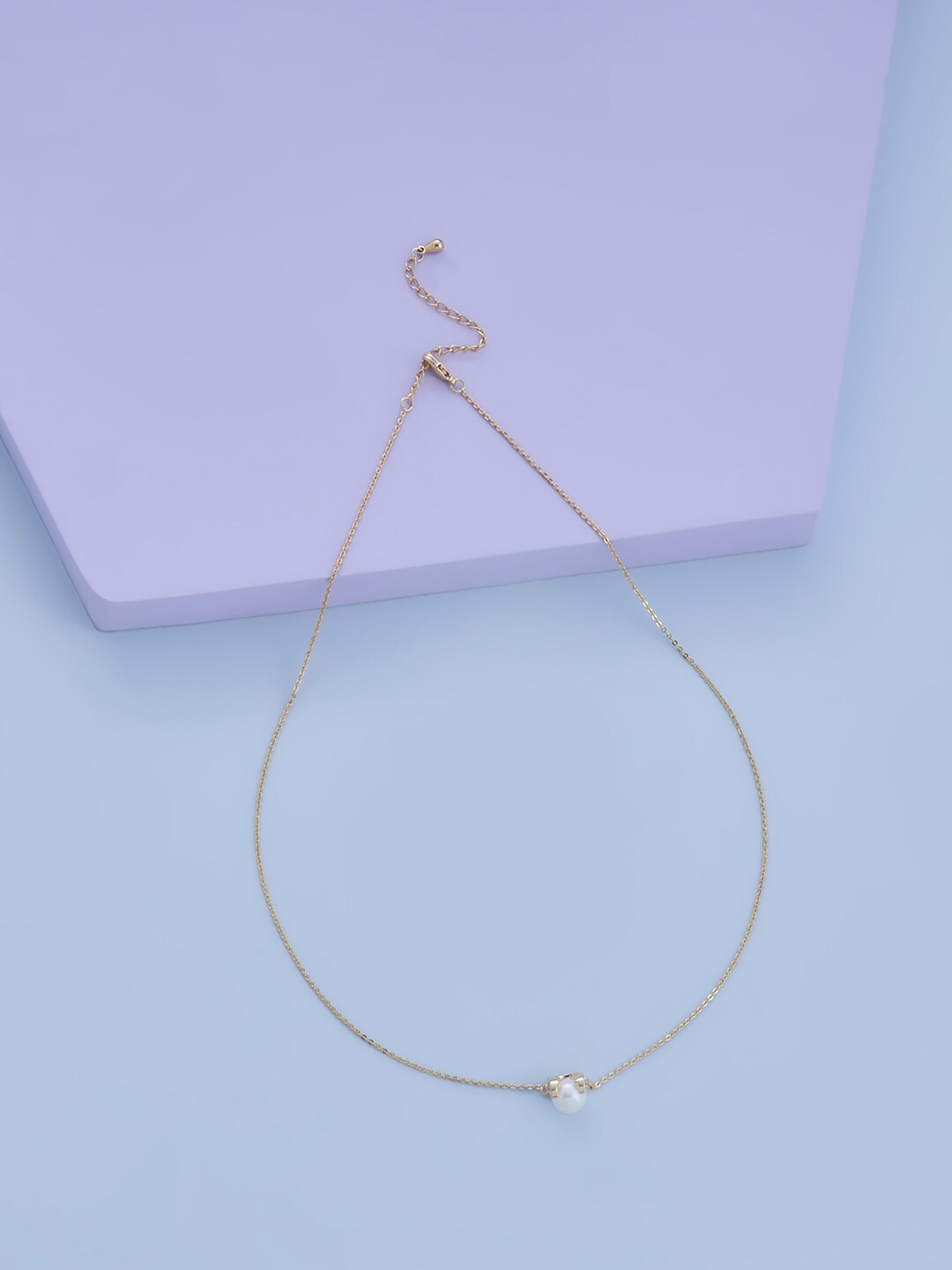 

Kushal's Fashion Jewellery Gold-Plated Beaded Pendant Chain, White