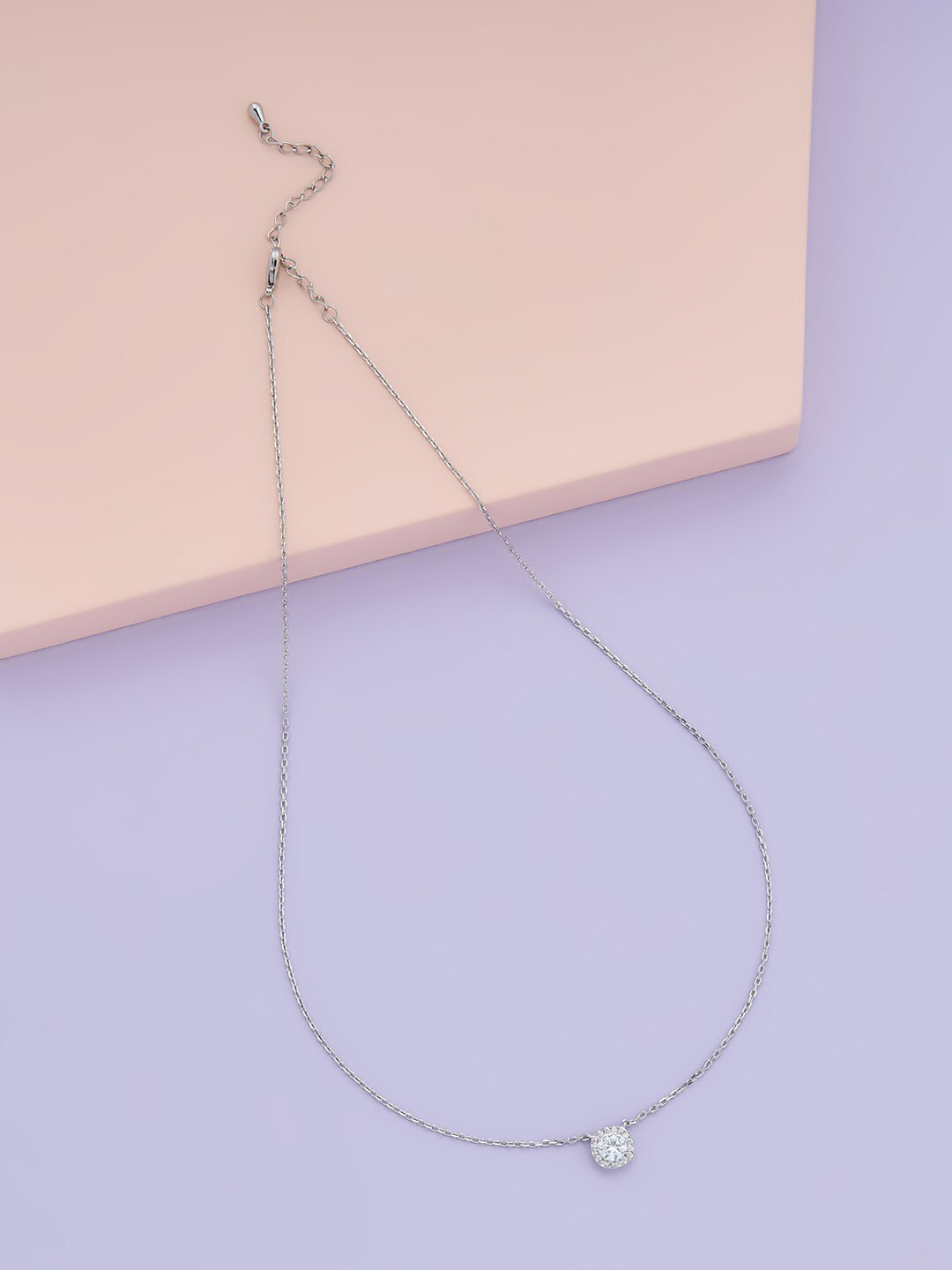 

Kushal's Fashion Jewellery Rhodium-Plated Chain, Silver