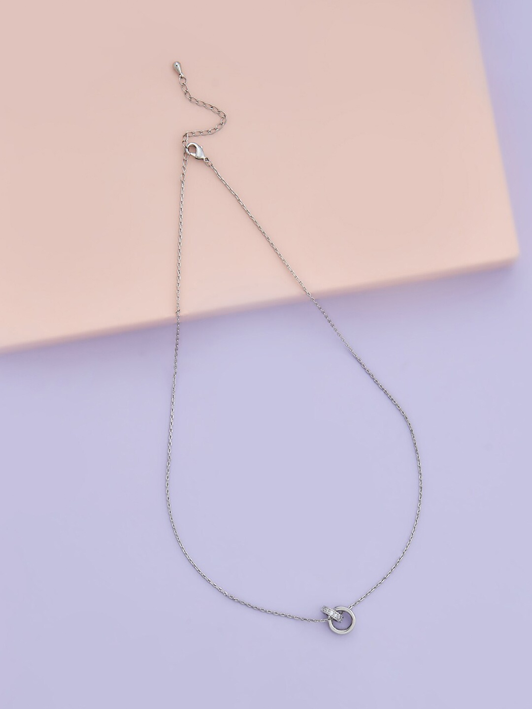 

Kushal's Fashion Jewellery Rhodium-Plated Cubic Zirconia Chain with Pendant, White