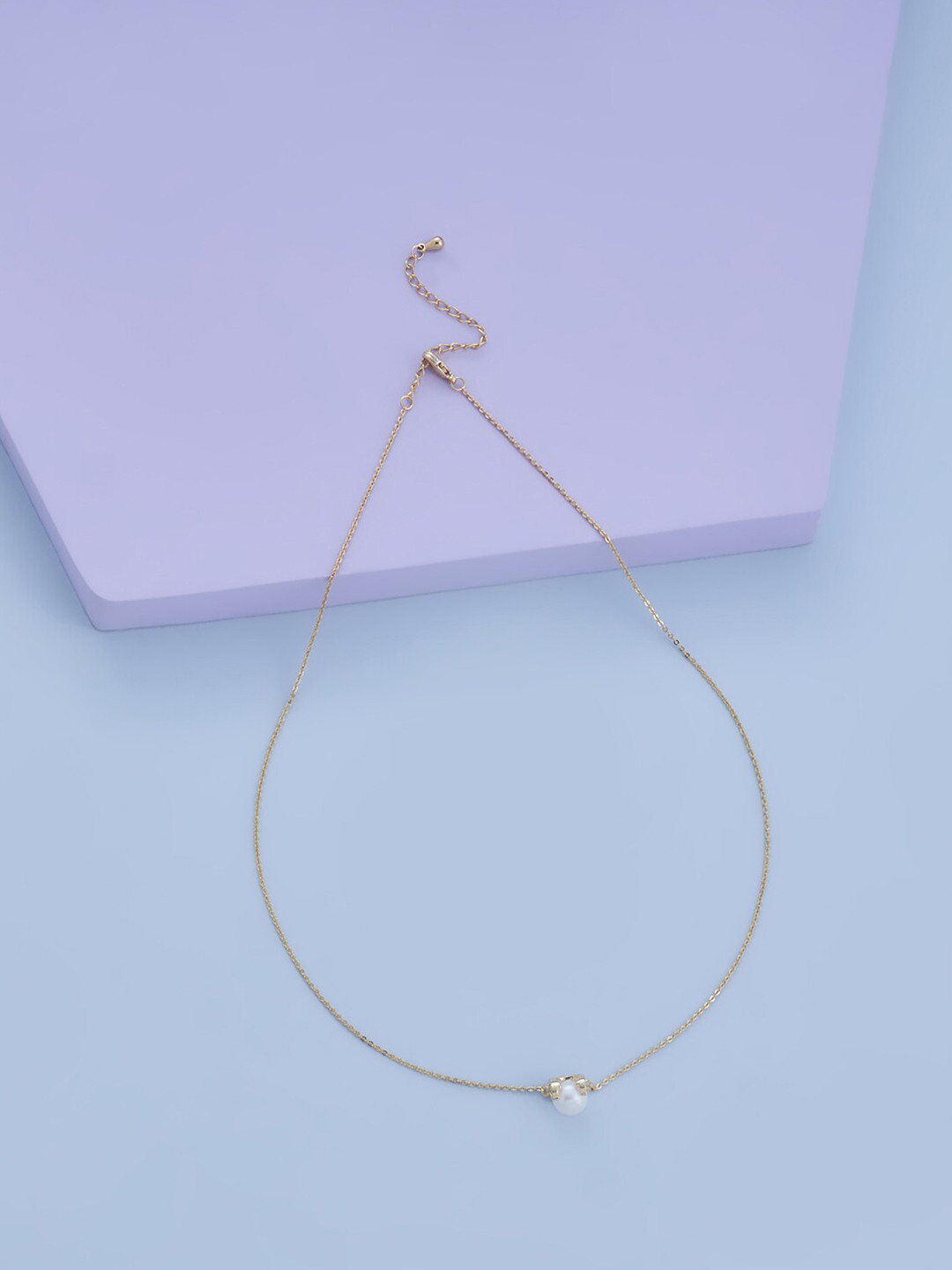 

Kushal's Fashion Jewellery Rose Gold-Plated Cubic Zirconia Studded Pendant Chain, White