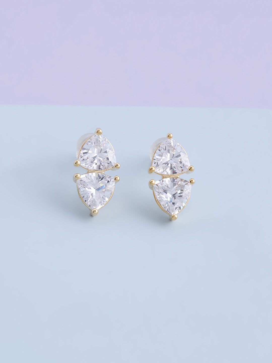 

Kushal's Fashion Jewellery White Contemporary Studs Earrings