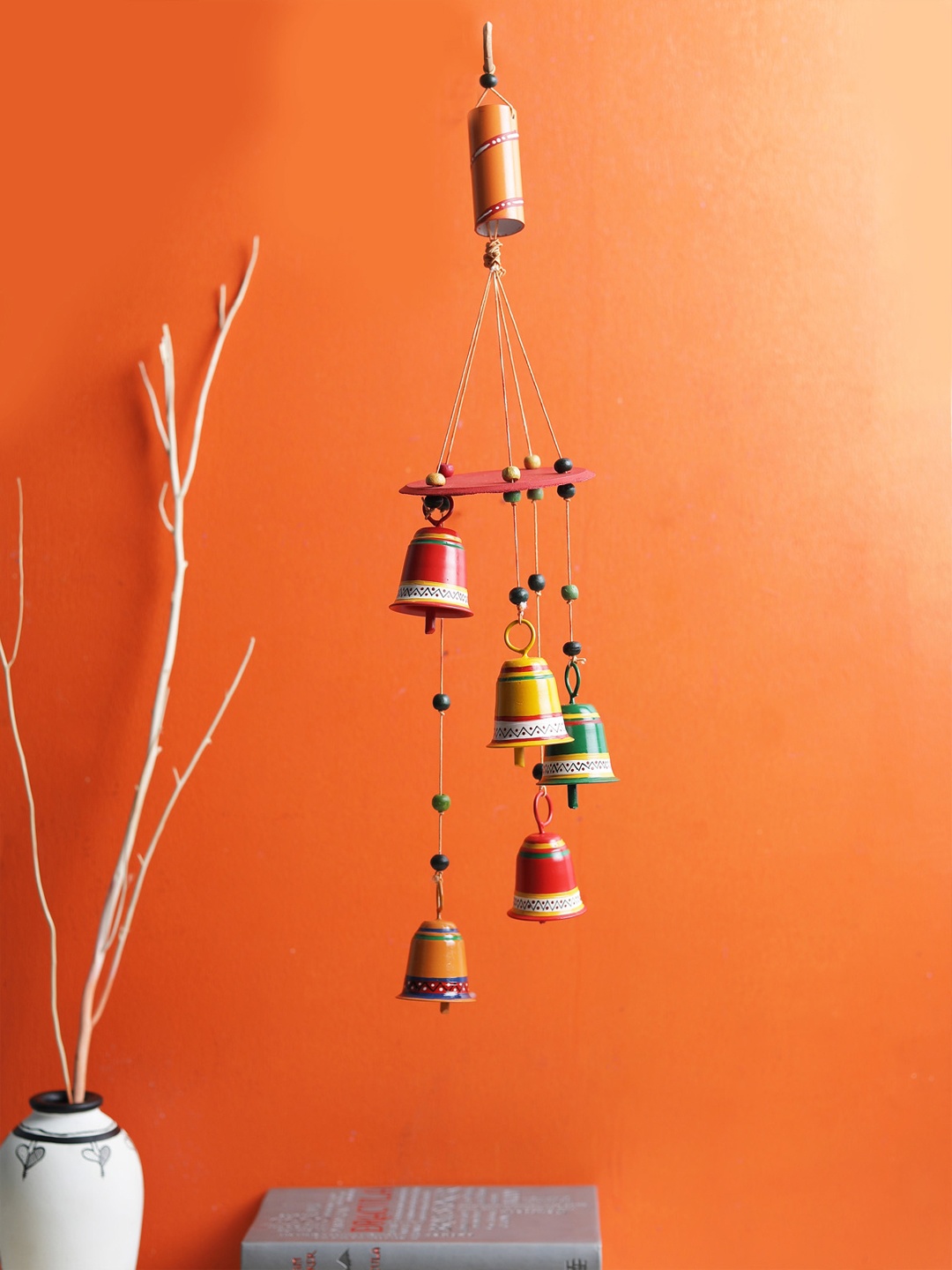 

VarEesha Multicoloured Five Metal Bells Wind Chime, Multi