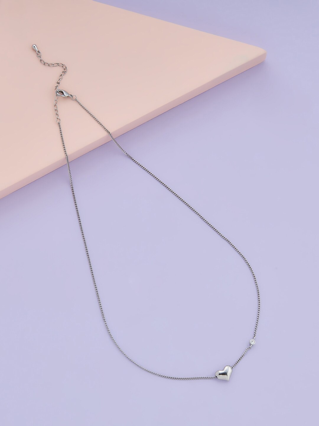 

Kushal's Fashion Jewellery Women Rhodium-Plated Cubic Zirconia Chain, White