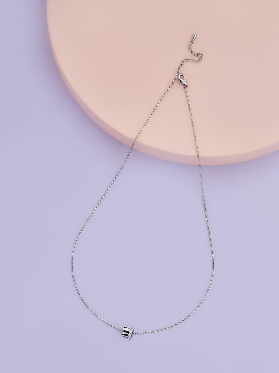 

Kushal's Fashion Jewellery Copper Rhodium-Plated Chain, Silver